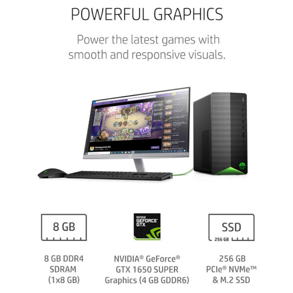 HP Pavilion Gaming Desktop, NVIDIA GeForce GTX 1650 SUPER