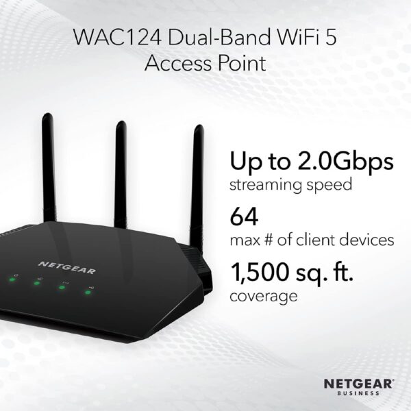NETGEAR Wireless Desktop Access Point (WAC124) - WiFi 5 Dual-Band AC2000
